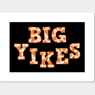 Big Yikes Giraffe Animal Print Bold Text Posters and Art